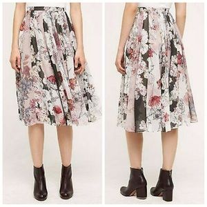 Anthropologie - Varun Bahl Flowerful Midi Skirt